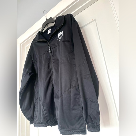 Vintage Black Olympic Committee USA Full Zip Lined Warm Up Track Jacket Size XL - Picture 5 of 16